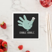ER Nurse Turkey Gobble Squad ER Nurse Erntedank Serviette (Beispiel)