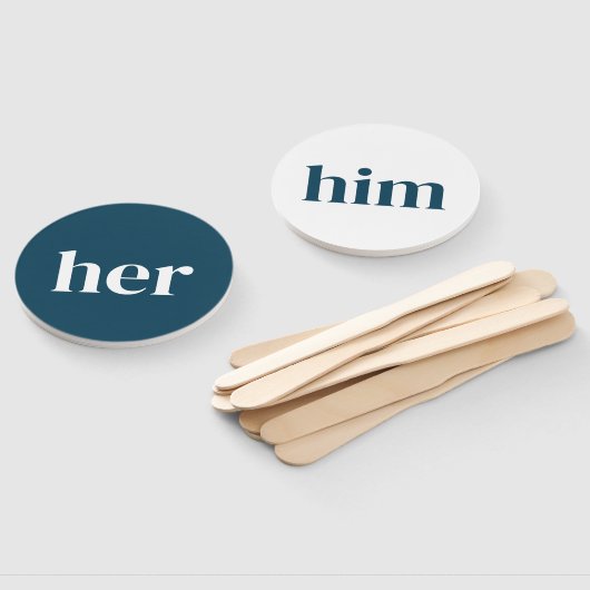 Er oder ihr Brautparty Spiel, Braut oder Bräutigam Fächer (Non-assembled)