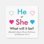 Er oder sie? Aufdeckung des Geschlechts: Napkins Serviette (Vorderseite)