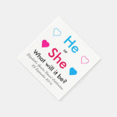 Er oder sie? Aufdeckung des Geschlechts: Napkins Serviette (Ecke)