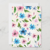 Er oder sie Baby Bunny Gender Reveal Party Einladung (Rückseite)