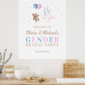 Er oder sie Baby Gender Offenbaren Party große Beg Poster (Küche)