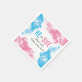 Er oder sie Baby Gender offenbaren Rauchbombe Blue Serviette (Ecke)