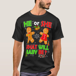 Er oder Sie Baby Lebkuchen Cookie Geschlecht Enthü T-Shirt