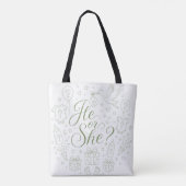 Er oder Sie Baby-Party Geschlecht Enthüllung Tasche (Rückseite)