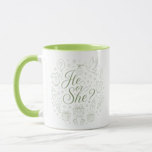 Er oder Sie Baby-Party Geschlecht Enthüllung Tasse (Links)