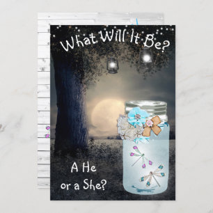 Er oder sie, Babyparty-Geschlecht decken Libelle Einladung