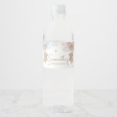 Er oder Sie Bär Geschlechtsenthüllung Wasserflaschenetikett (Vorderseite)
