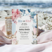 Er oder sie blasen Geschlecht offenbaren Baby-Dusc Einladung