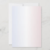 Er oder Sie Blau Rosa Florales Geschlechtsenthüllu Einladung (Rückseite)