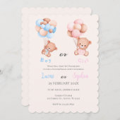 Er oder sie blauer oder rosa Geschlecht offenbart Einladung (Vorne/Hinten)