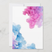 Er oder sie Blue Pink Rauch Geschlecht offenbaren  Einladung (Rückseite)