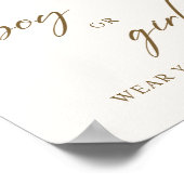 Er oder sie Boho Baby Clothes Gender-Offenbarung Poster (Ecke)