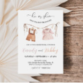 Er oder sie Boho Clothesline Gender Reveve Einladung