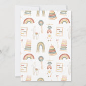 Er oder sie Boho Kleidung Gender Reveve Einladung (Rückseite)