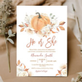 Er oder sie Boho Rustic Pumpkin Gender Reveal Einladung