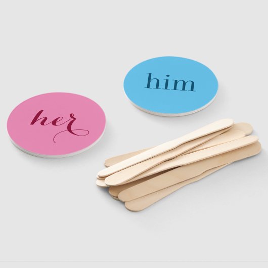 Er oder sie? Bride Groom Duschspielpaddel Fächer (Non-assembled)