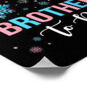 Er oder sie Bruder zu Weihnachten-Schneeflockenges Poster (Ecke)