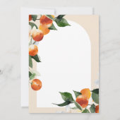 Er oder sie Citrus Orange Greenerity Gender Reveal Einladung (Rückseite)