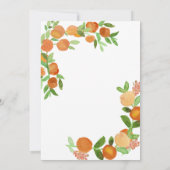 Er oder sie Citrus Orange Greenerity Gender Reveal Einladung (Rückseite)