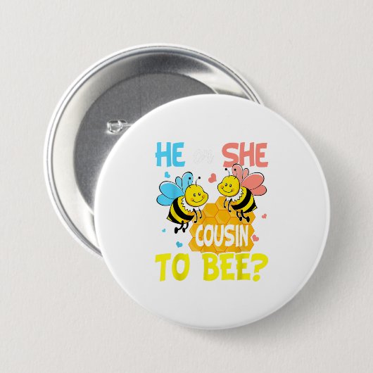 Er oder sie Cousin, ein offensichtliches, sonniges Button (Vorne & Hinten)