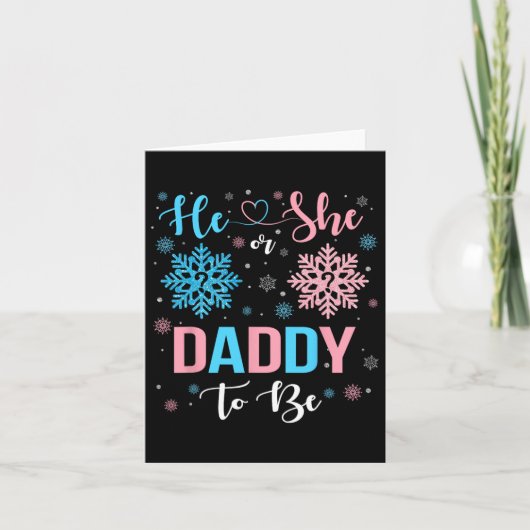 Er oder sie Daddy wird Weihnachtsschneeflockengesc Karte (Vorderseite)