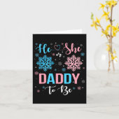 Er oder sie Daddy wird Weihnachtsschneeflockengesc Karte (Gelbe Blume)