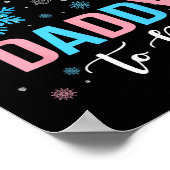 Er oder sie Daddy wird Weihnachtsschneeflockengesc Poster (Ecke)