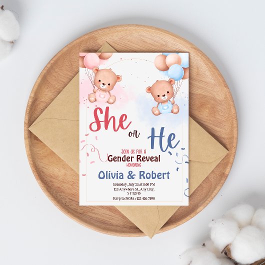 Er oder sie? Eine atemberaubende Darstellung der W Einladung