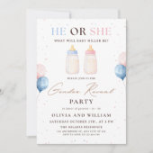 Er oder Sie - Einladung zur Geschlechtsenthüllungs (Vorderseite)