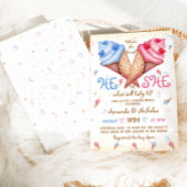 Er oder sie Eiscreme Pink Blue Gold Gender Reveal Einladung