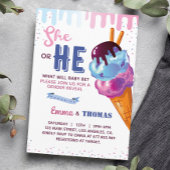 Er oder sie eisgeschlechtsspezifische Party Einlad Einladung