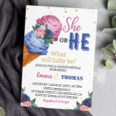 Er oder sie eisgeschlechtsspezifische Party Einlad Einladung