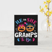 Er oder sie empfinden es als Pumpkin Gender Reveal Karte (Gelbe Blume)