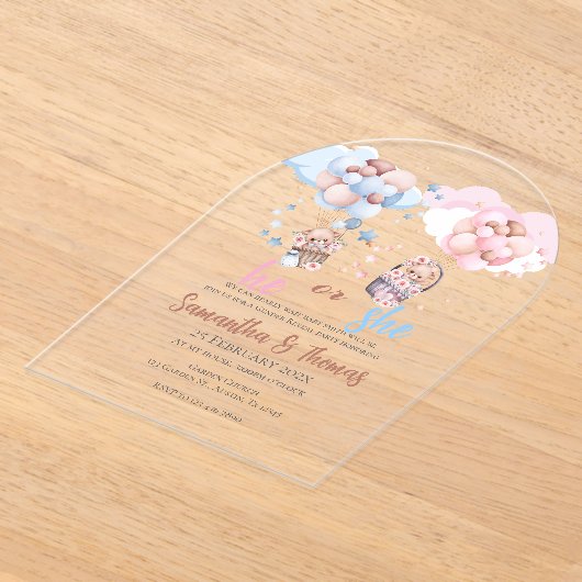 Er oder sie erleben eine akryllische Einladung (Ablage )