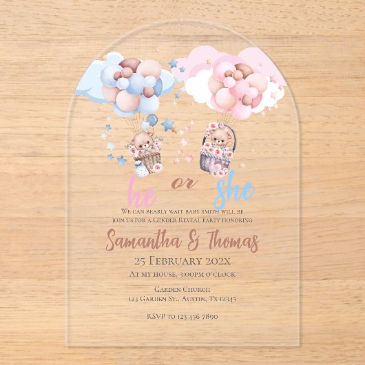 Er oder sie erleben eine akryllische Einladung (Vorderseite)