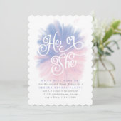 Er oder sie erleben Party-Bombeneinladung Einladung (Stehend Vorderseite)