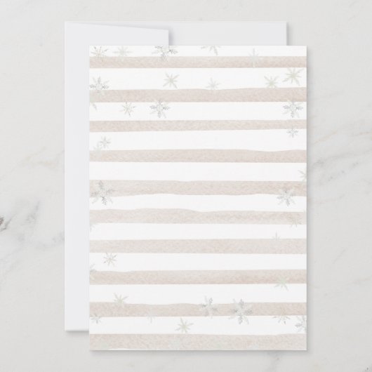 Er oder sie Evergreen Winter Gender Reveal Einladung (Rückseite)