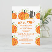 Er oder sie fallen Pumpkin Gender-Offenbarung Einladung (Stehend Vorderseite)
