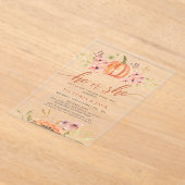 Er oder sie fallen Pumpkin Rustic Boho Gender-Offe Acryleinladungen (Ablage )