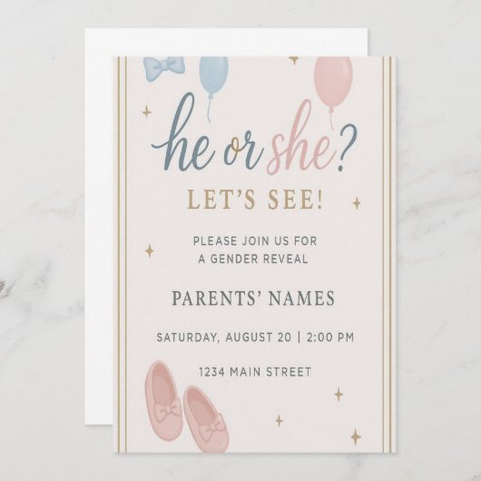 Er oder sie Gender-Bericht Einladung (Vorne/Hinten)