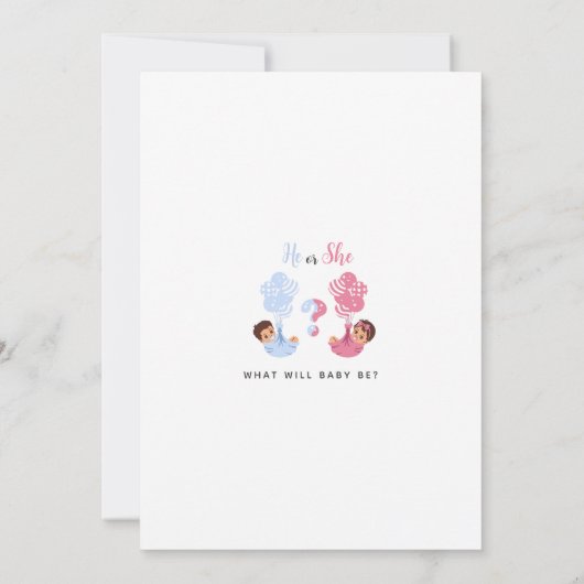 Er oder sie Geschlecht offenbaren eine Einladung (Rückseite)