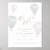 Er oder sie Geschlecht offenbaren Luftballon Babyd Poster (Vorne)