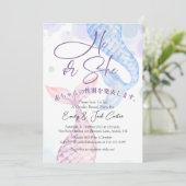 Er oder sie Geschlecht offenbaren Meerjungfrau Was Einladung (Stehend Vorderseite)