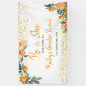 Er oder sie Geschlecht offenbaren Orange kleine Sü Banner (Vertikal)