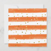 Er oder sie Geschlecht offenbaren Orange kleine Sü Einladung (Rückseite)