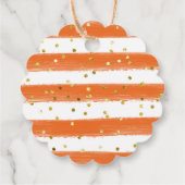 Er oder sie Geschlecht offenbaren Orange kleine Sü Geschenkanhänger (Rückseite)