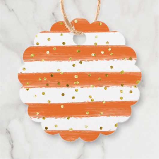 Er oder sie Geschlecht offenbaren Orange kleine Sü Geschenkanhänger (Rückseite)