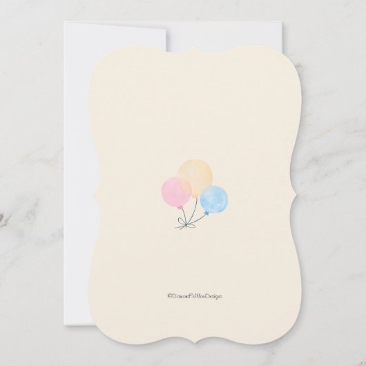 Er oder sie Geschlecht offenbaren Party Einladung (Rückseite)