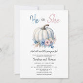 Er oder sie Geschlecht offenbaren Party Einladung (Vorderseite)